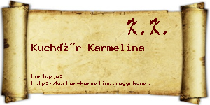 Kuchár Karmelina névjegykártya
